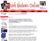 Tablet Screenshot of darkshadowsonline.com